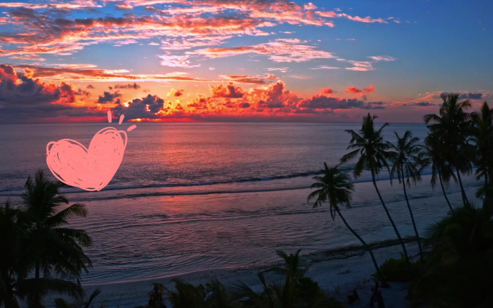 [图]大海 夕阳 落日 高山