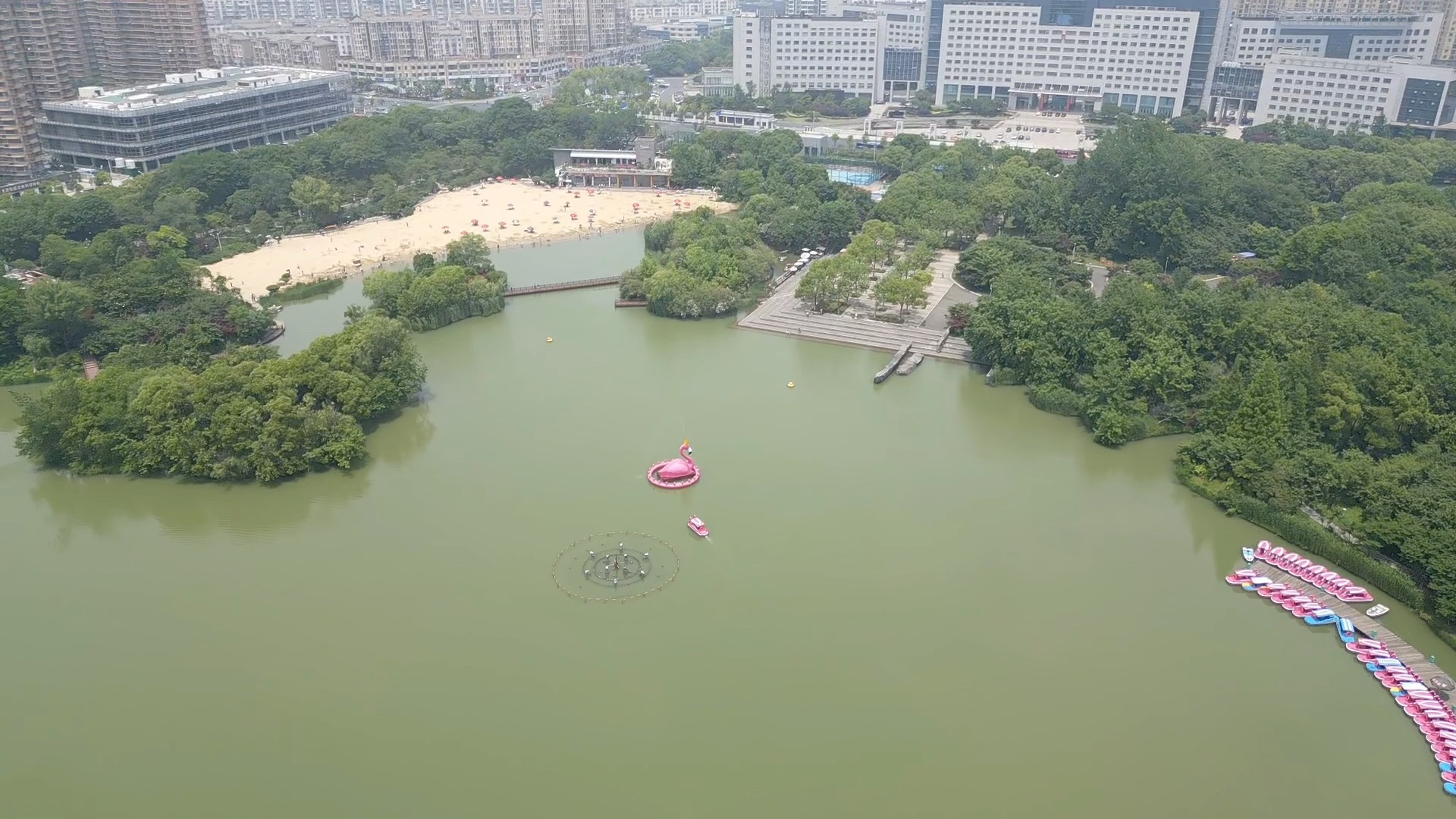 青枫公园是国家5a级景区,常州唯一一个人工沙滩,环境非常好哔哩哔哩bilibili