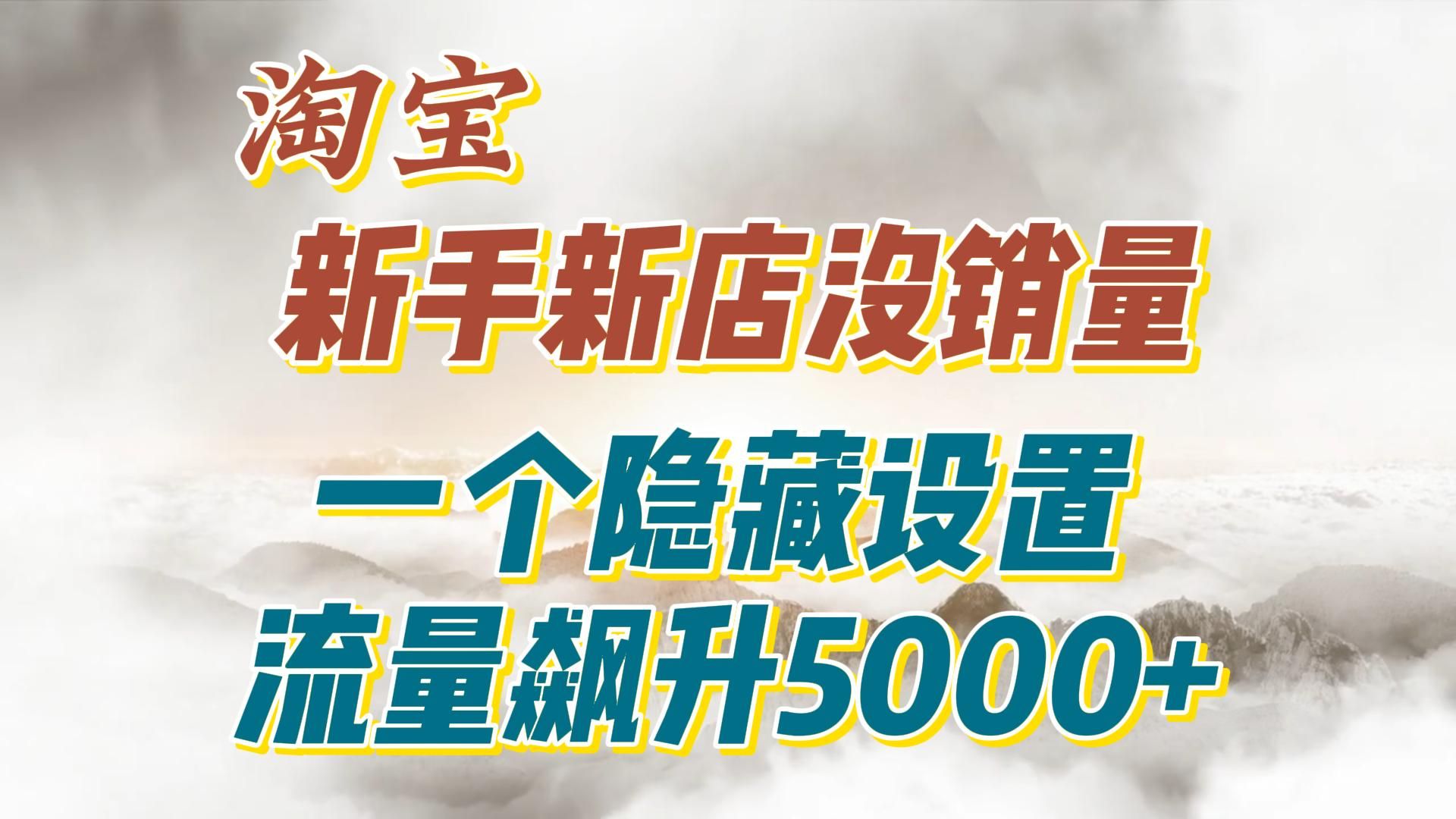 淘宝新店怎么快速做起来?新手新店流量飙升过万总共分几步?哔哩哔哩bilibili