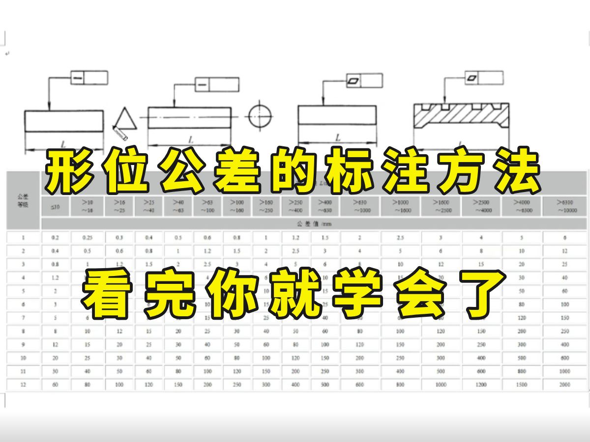 手把手教会你如何快速标注形位公差,找对方法真的很简单!!看完你就学会了!哔哩哔哩bilibili