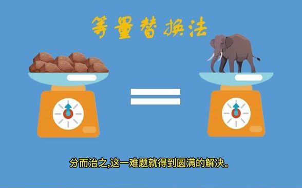 曹冲称象-等量替换法