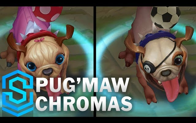 大嘴 克格萌犬 8款新的炫彩皮肤 pugmaw chroma skins