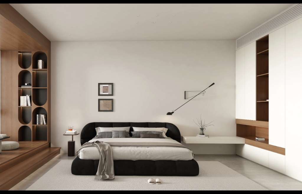 卧室侘寂风设计#三维家#三维家设计软件#侘寂风#室内设计#室内设计