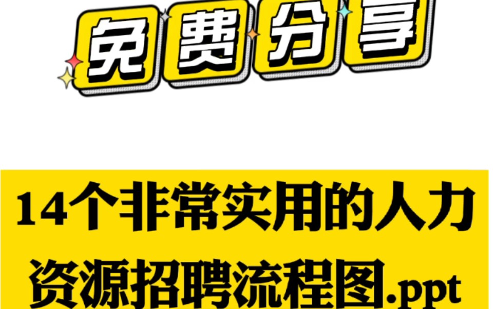 14个非常实用的人力资源招聘流程图.ppt免费分享哔哩哔哩bilibili