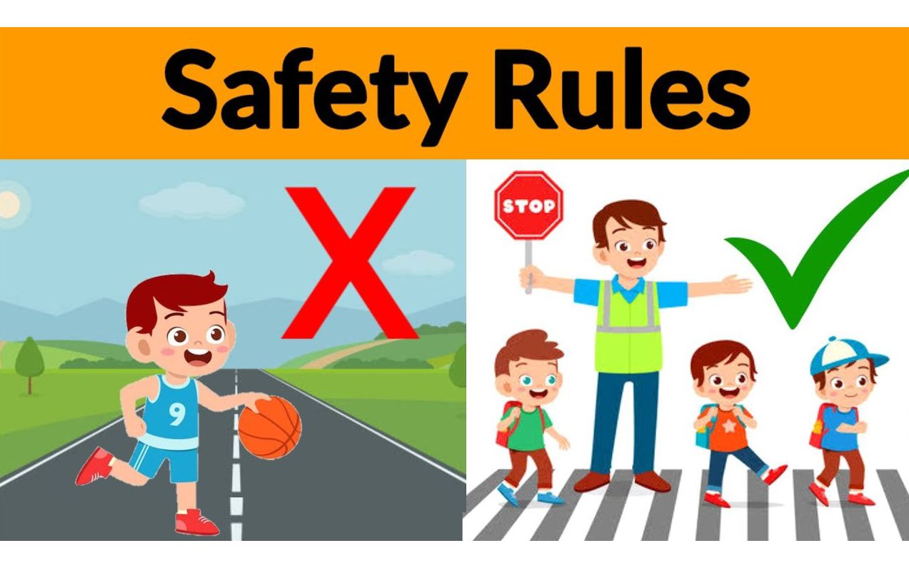 safety rules | safety rules for kids | safety on road | safety