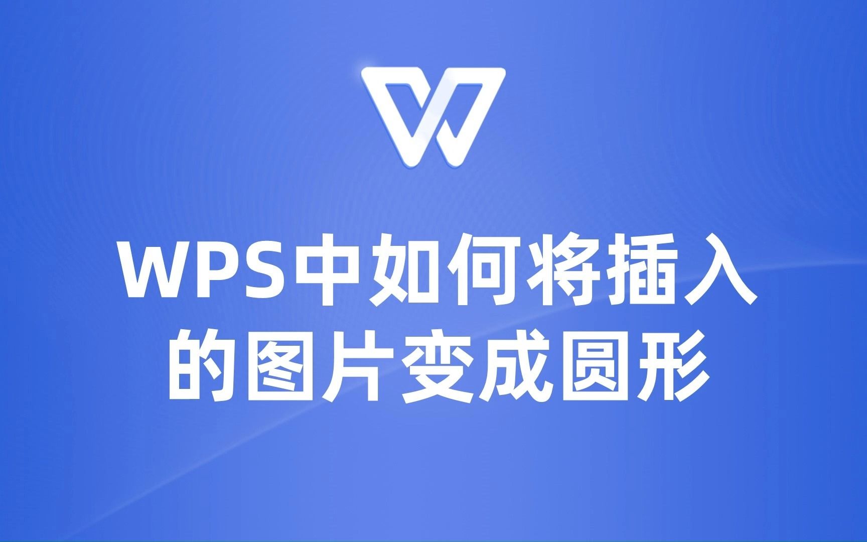 探索WPS图片编辑,如何将插入的图片变成圆形!哔哩哔哩bilibili