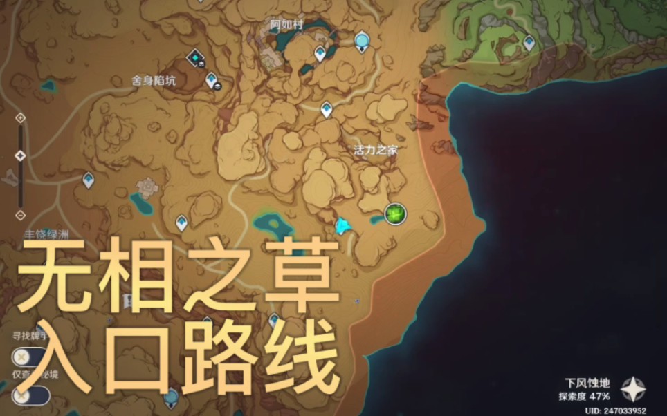 71原神|无相之草入口路线