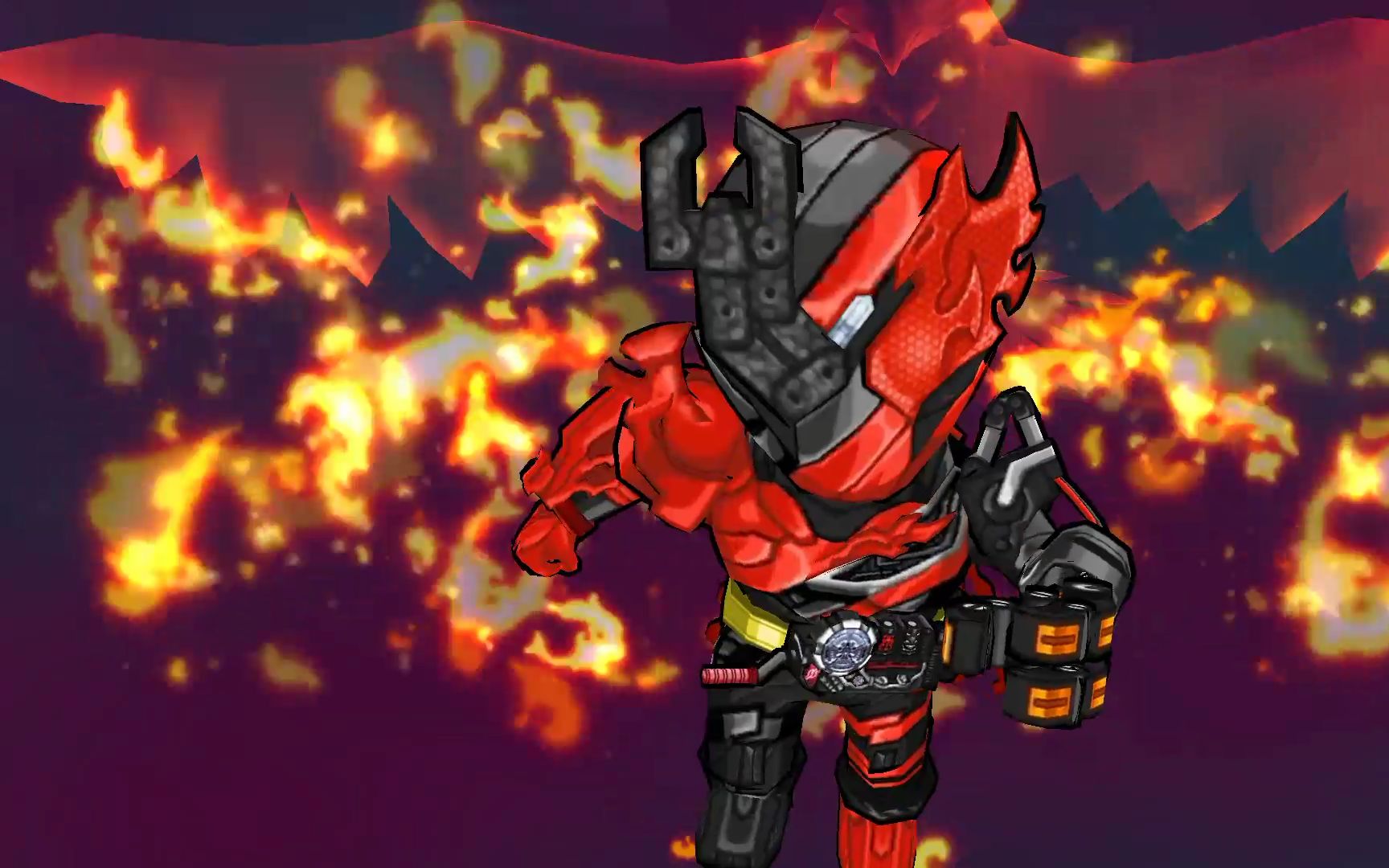 假面骑士战斗突击 build(凤凰 机器人)形态,两款必杀演示_哔哩哔哩