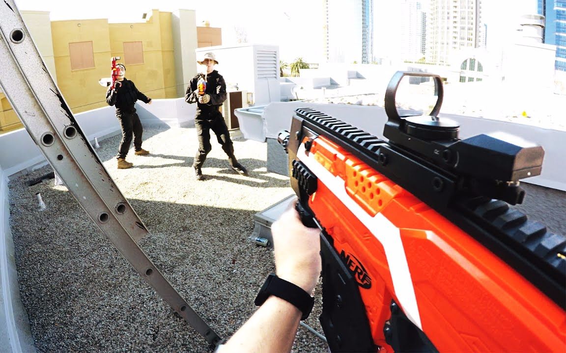 【nerf war】第一人称真人版特工#9 10合集 土豪又来秀新公寓楼(擦