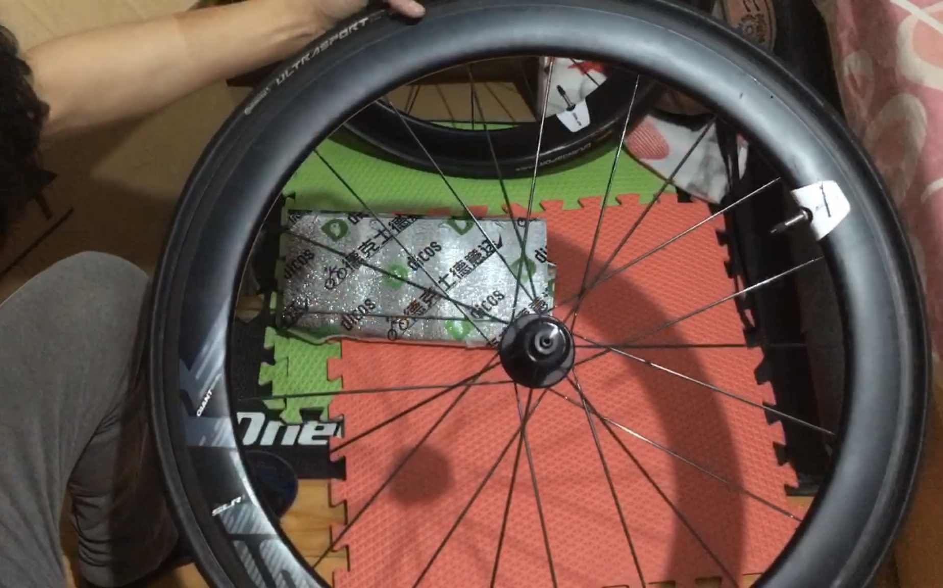 捷安特slr1 55 轮组开箱