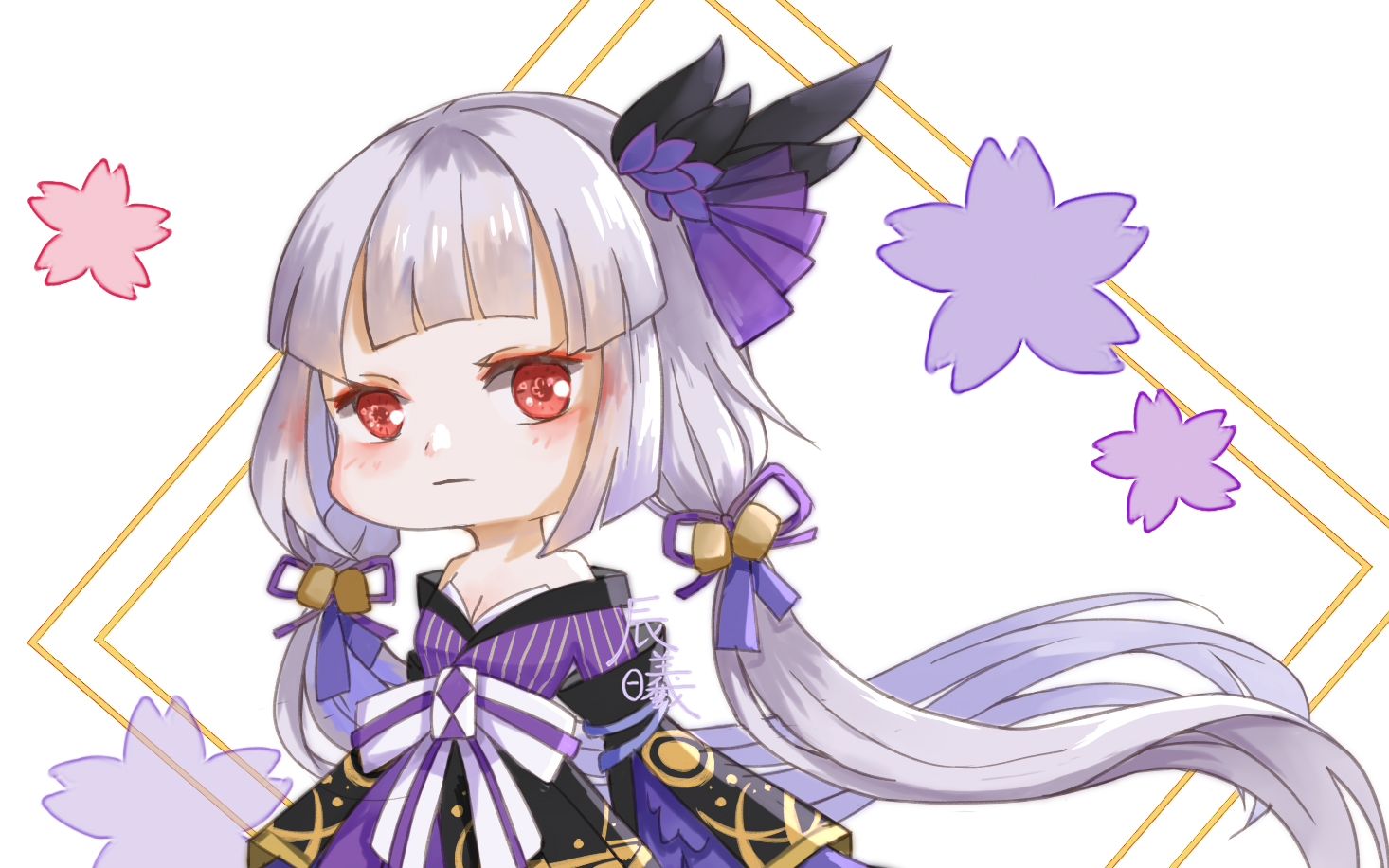 【阴阳师-以津真天】紫の桜-q版同人_哔哩哔哩 (゜-゜)つロ 干杯