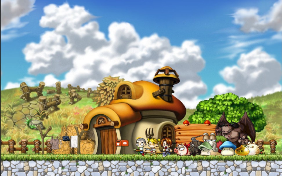 冒险岛079小猪岛远征群殴闹钟王