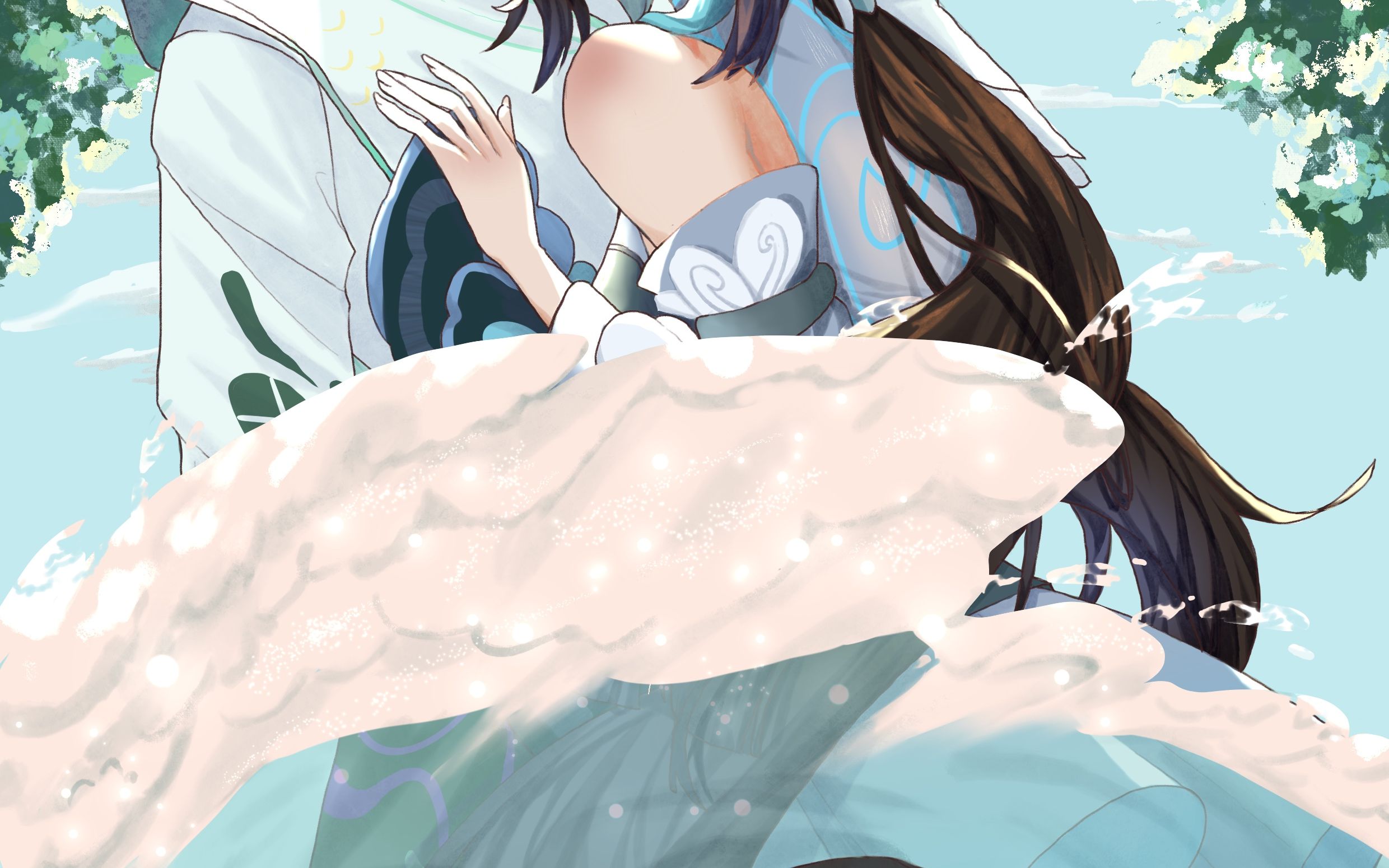 【ipad绘画|王者荣耀同人图|亮乔】时雨天司x白鹤梁