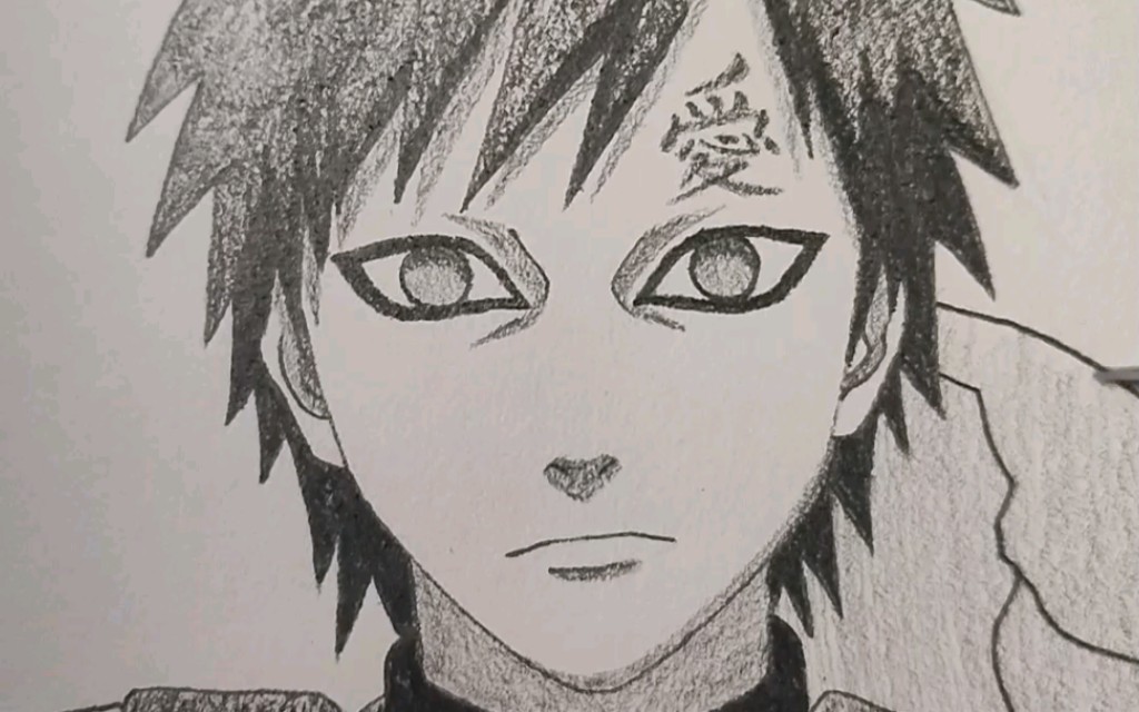 简单画一个我爱罗_哔哩哔哩_bilibili