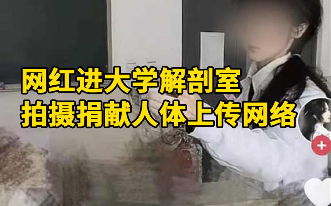 网红进大学解剖室,拍摄捐献人体上传网络哔哩哔哩bilibili