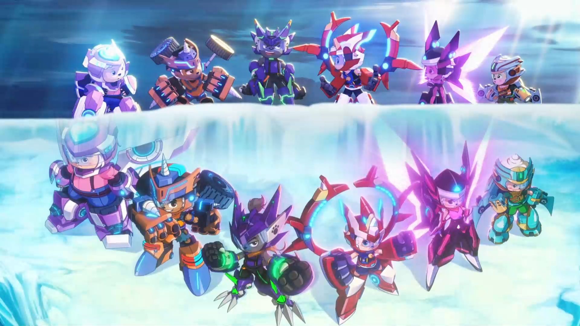 喜羊羊与灰太狼之守护:主角团们的机甲太帅了,狼叔召唤天狼号!