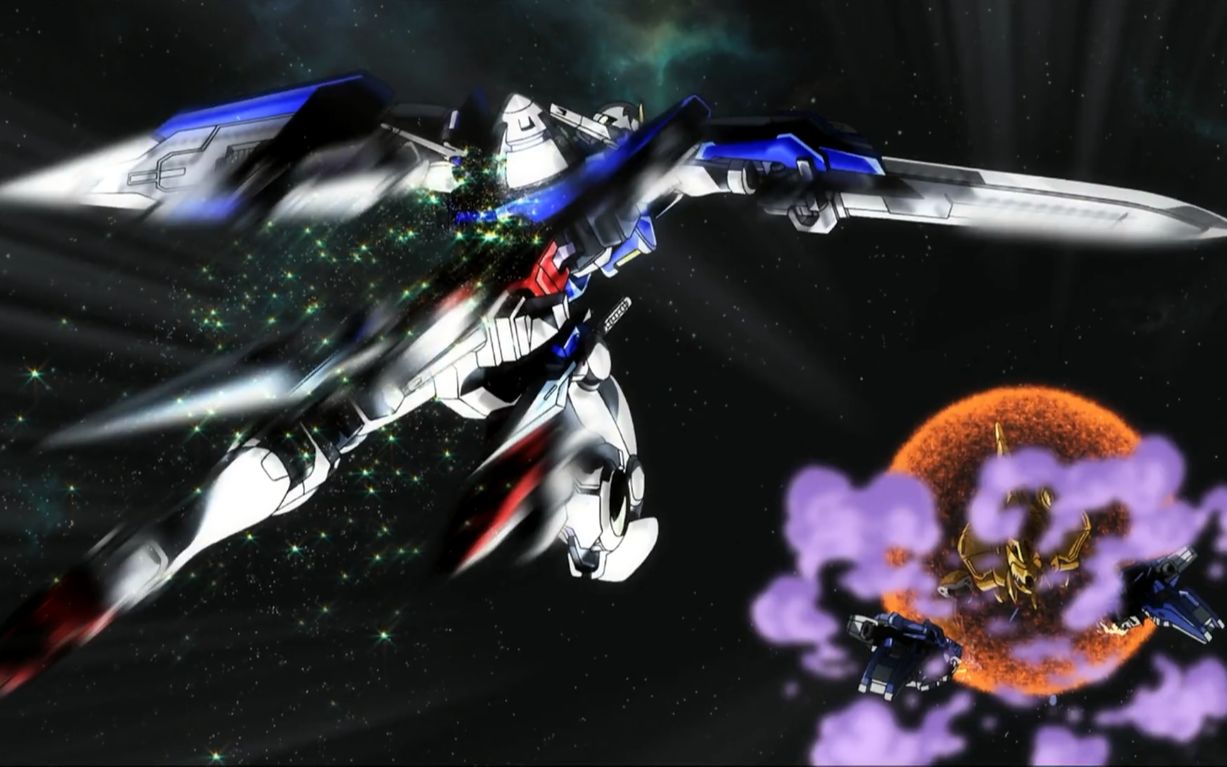 前期的最终战历代机战动漫经典战斗场景高达00系列大金便便退场