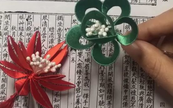 【缠花】山茶花教程 手工发饰哔哩哔哩bilibili