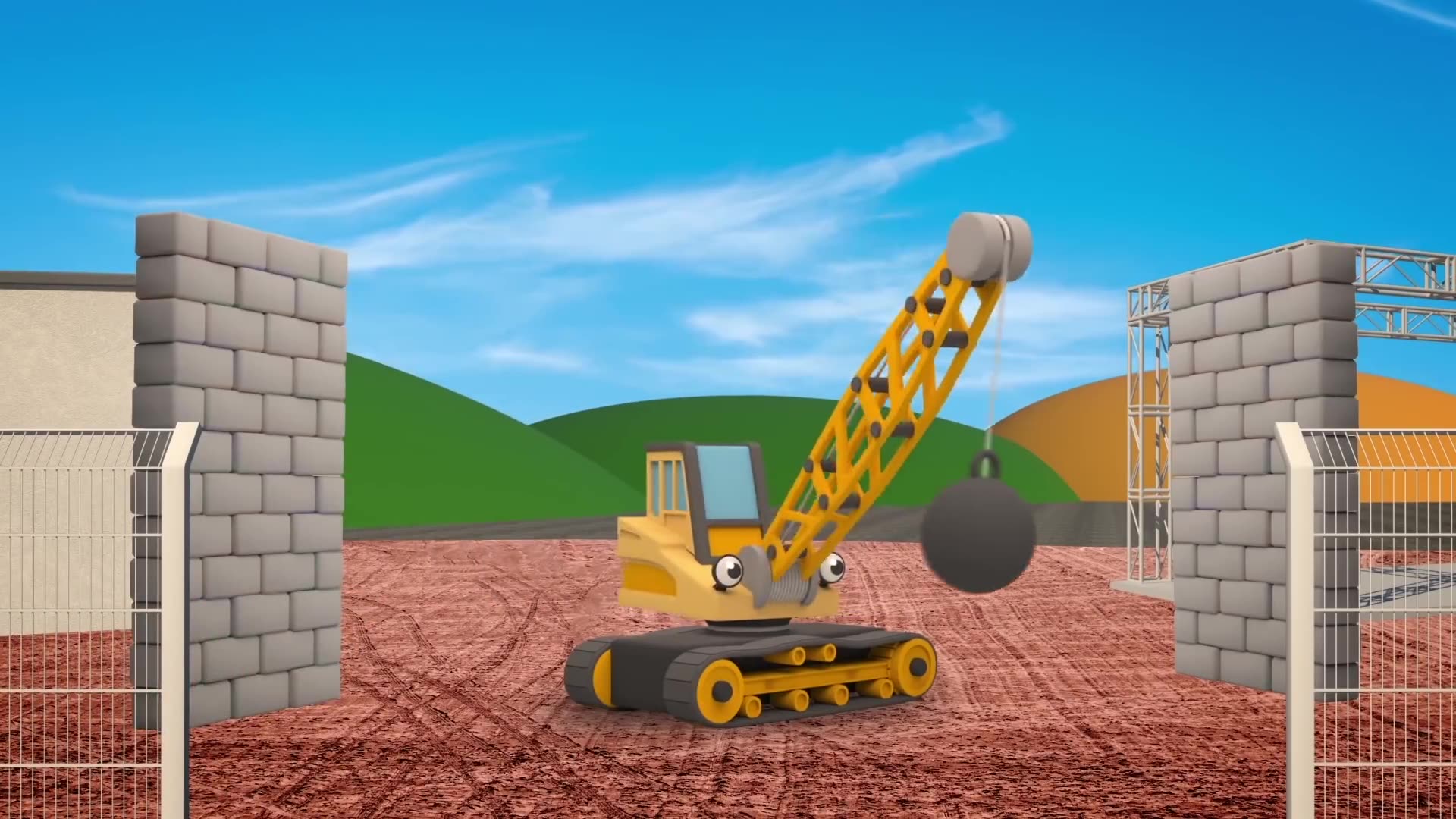 [图]Wrecking Ball Crane Videos Gecko's Garage动画片 1080高清儿童早教视频：