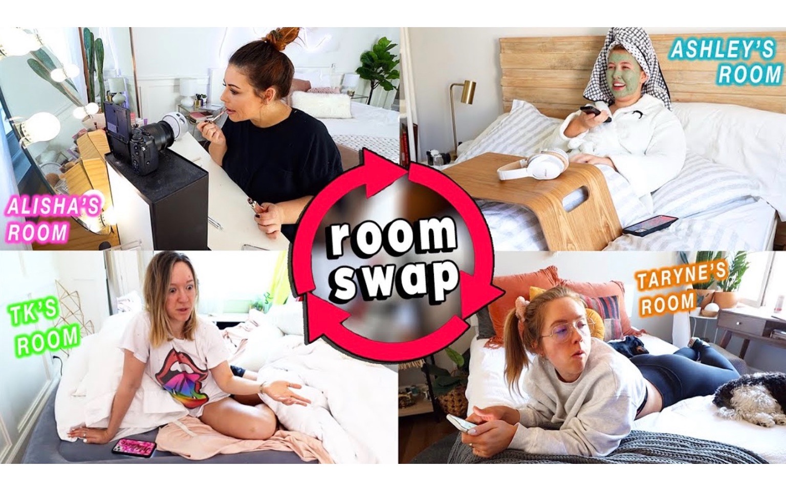 [图]【AlishaMarie】如果室友们互换房间住｜SWITCHING ROOMS with my Roommates for 24 Hours Challenge