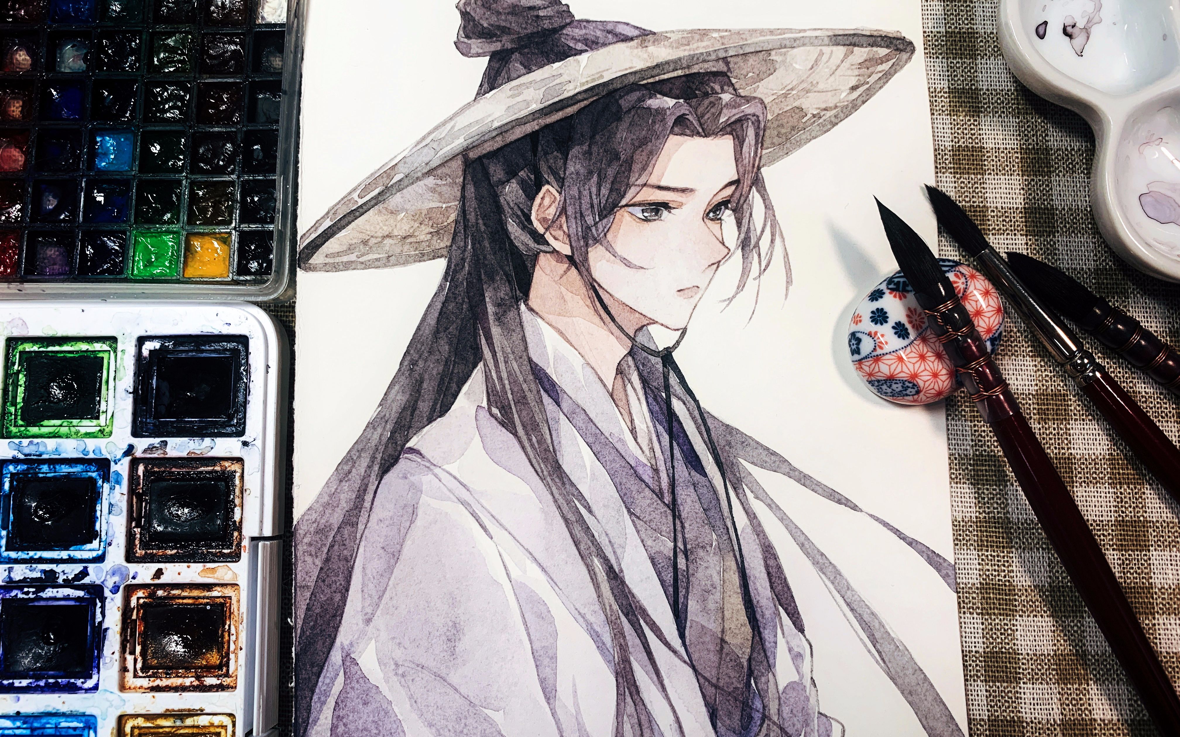 【手绘水彩】阿絮必须安排上_哔哩哔哩 (゜-゜)つロ 干杯~-bilibili