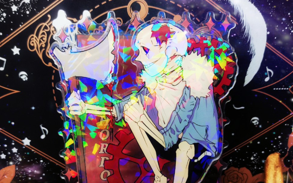 【沐】horrortale镭射碎玻璃双插立牌