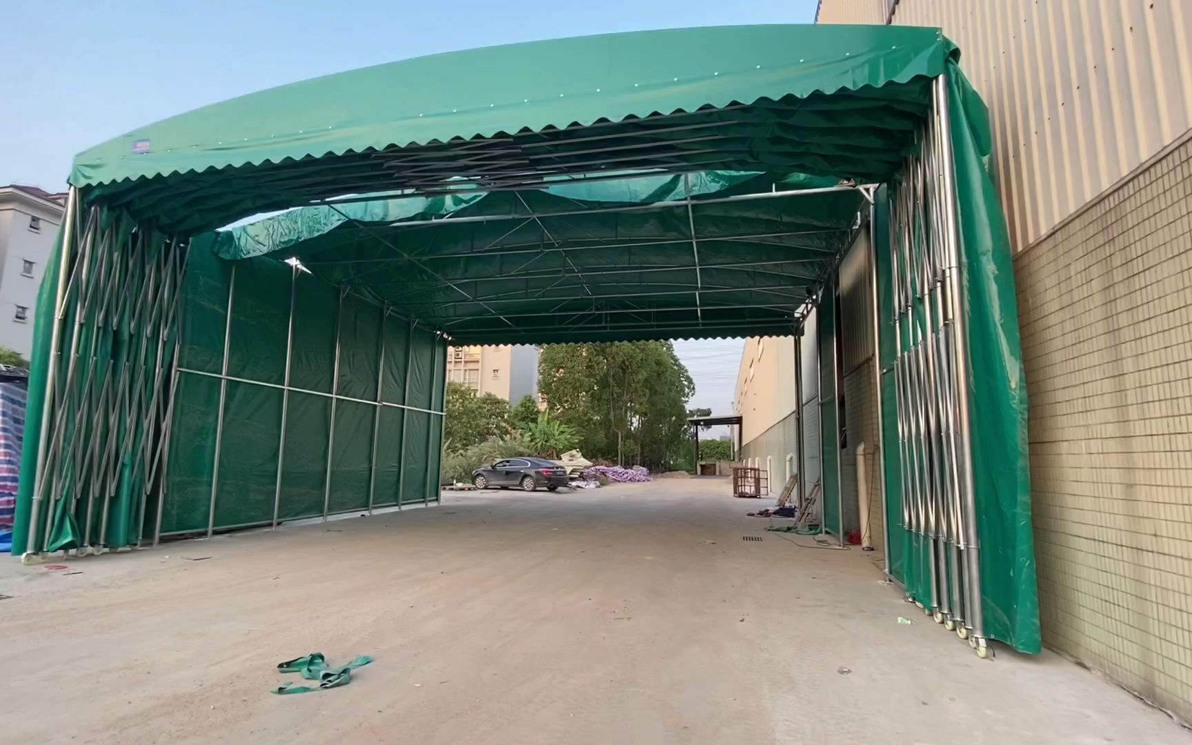 揭阳揭西大型移动推拉雨棚临时货物遮阳帐篷大型商业街雨蓬湘粤全国