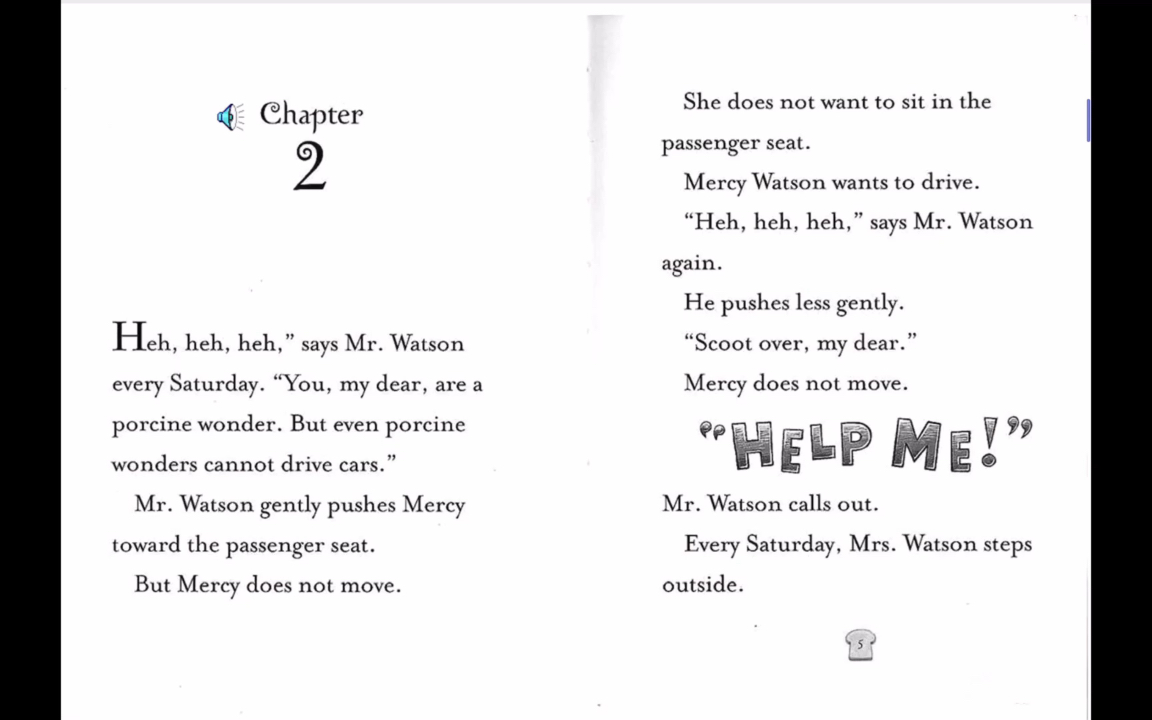 【每天读一页英文绘本~梅西小猪】第45页 Mercy Watson goes for a ride兜风哔哩哔哩bilibili