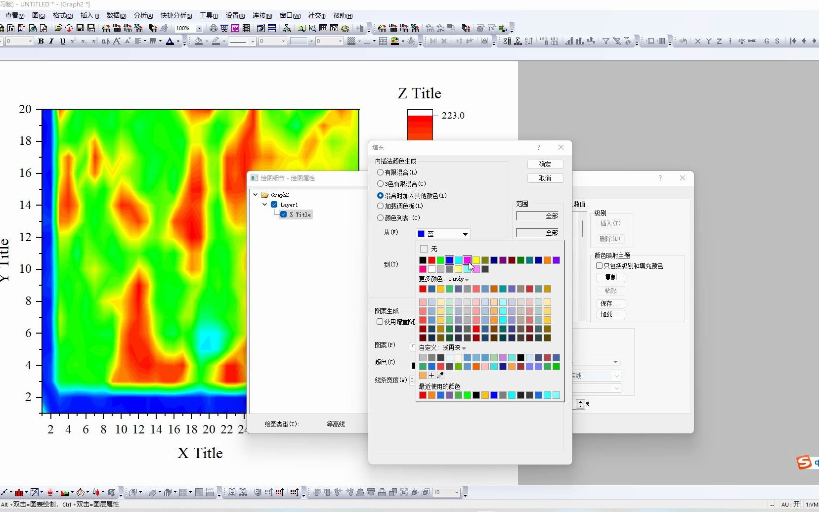 Origin等高线图颜色调整哔哩哔哩bilibili