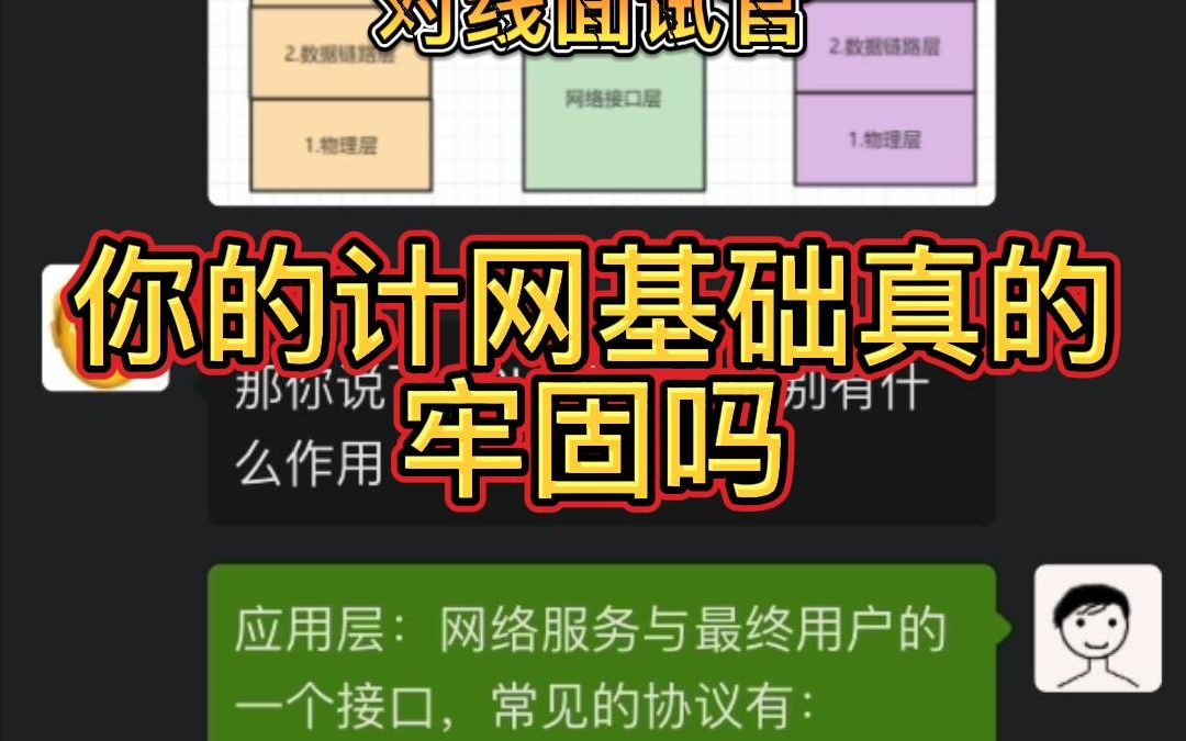 对线面试官你的计网基础真的牢固吗哔哩哔哩bilibili