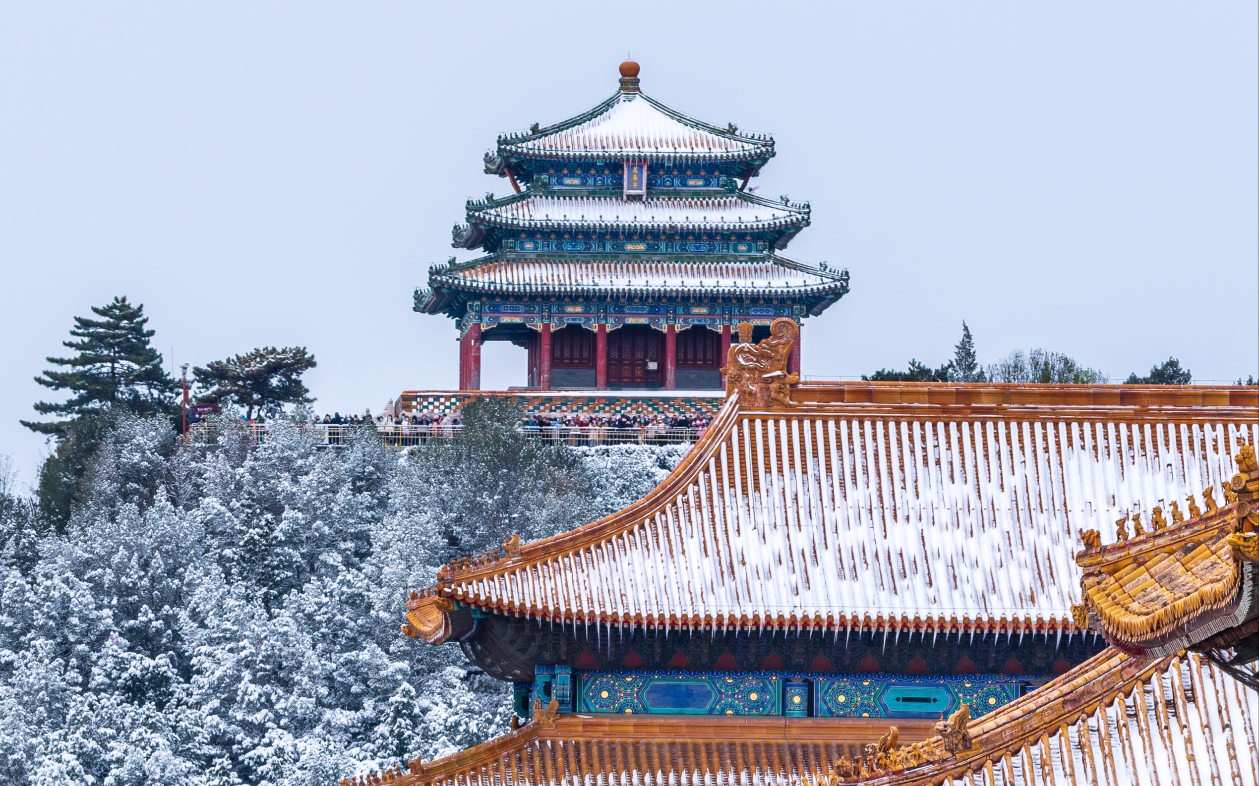 北京故宫雪景高清照片图片