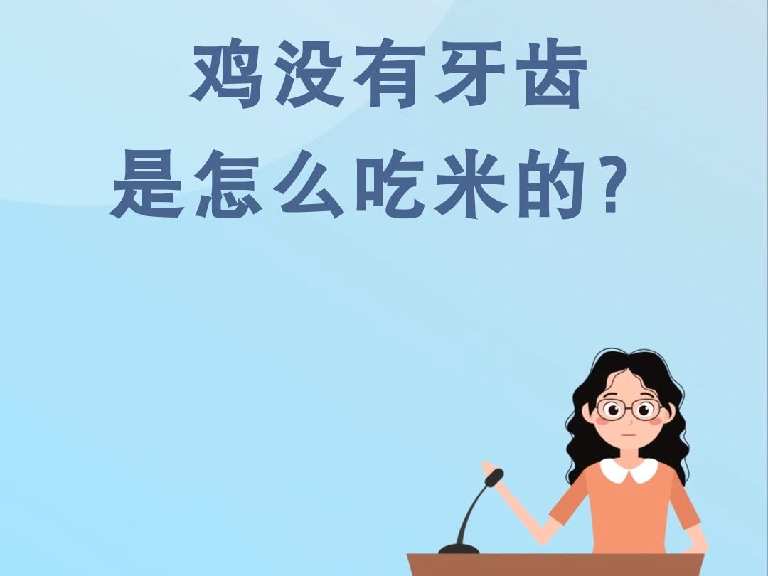 蝌学问答|鸡没有牙齿,是怎么吃米的?哔哩哔哩bilibili