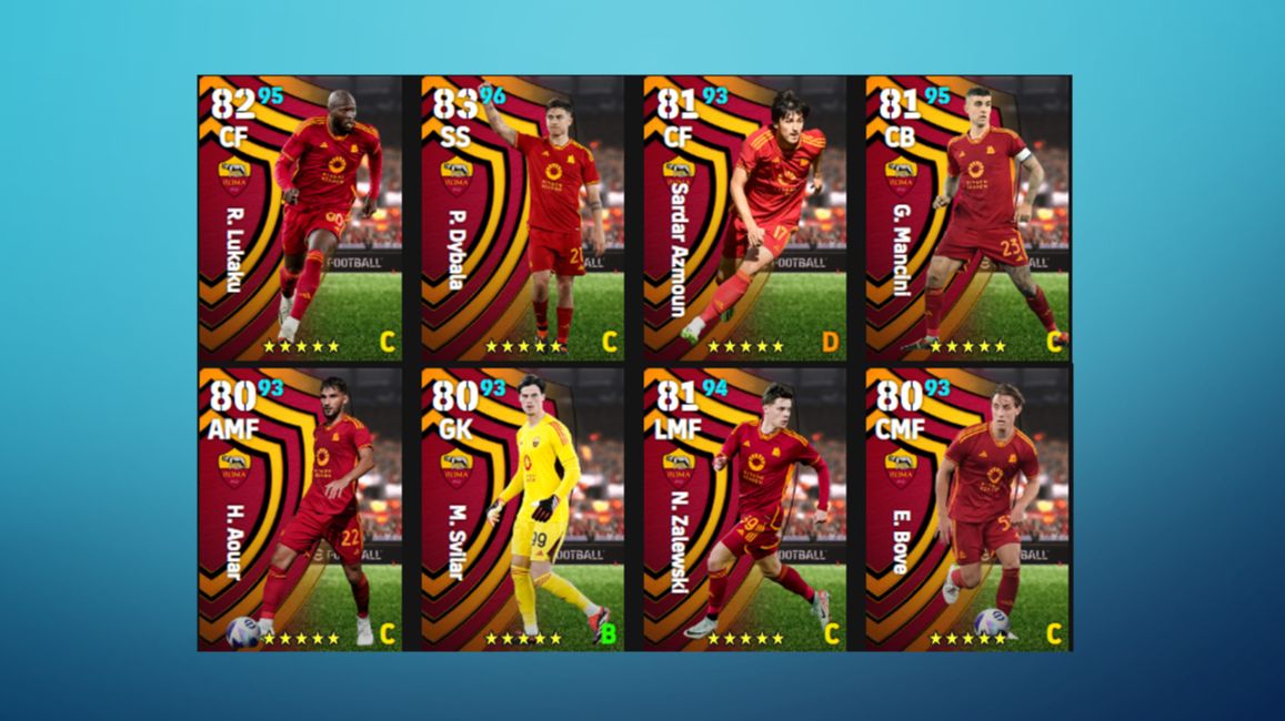 实况足球 罗马传奇礼包 8大高光卡 加点及强度分析