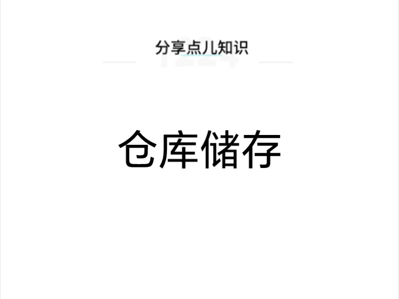 什么是仓库储存?哔哩哔哩bilibili