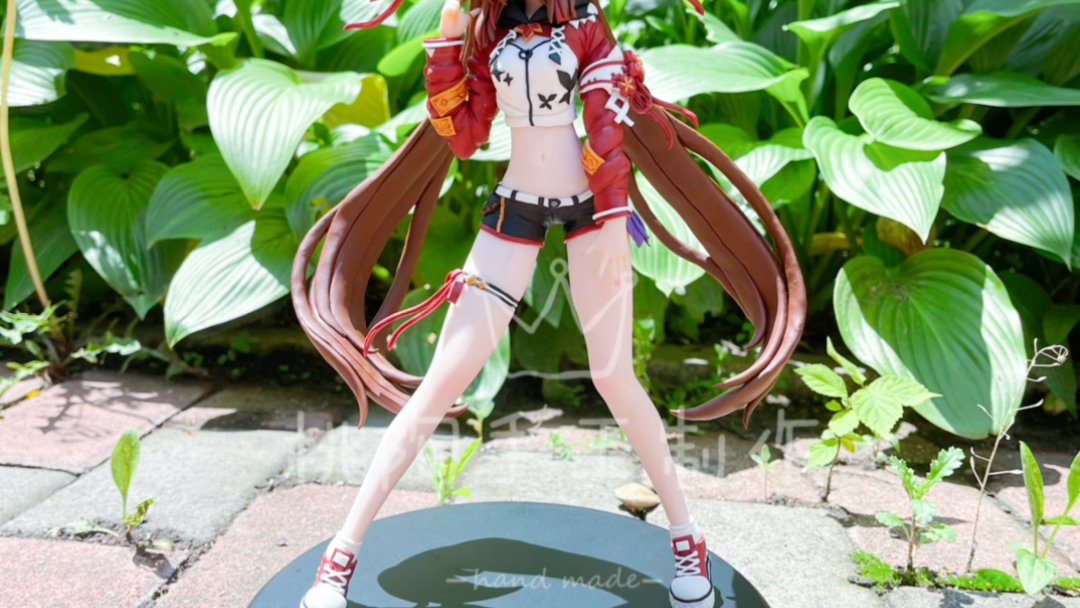 胡桃运动风软陶手办