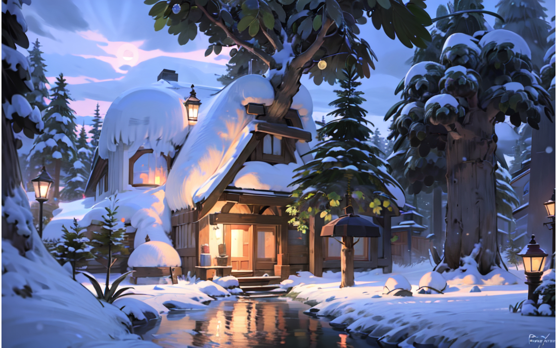 【ai绘画】场景练习第七集,天气太热,画画雪景来降降温吧!