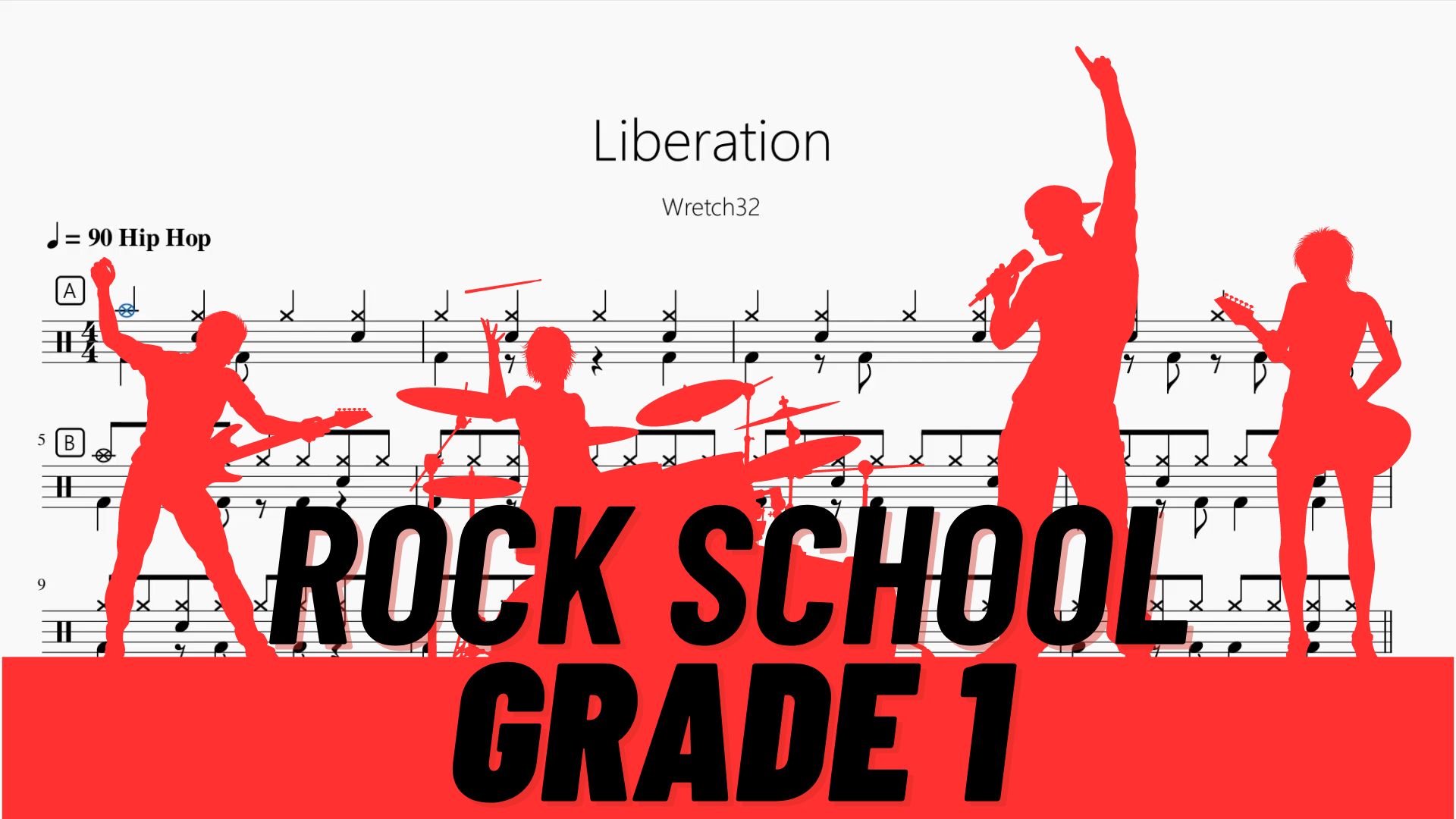 [图]Liberation【Rock school Lv1】动态鼓谱