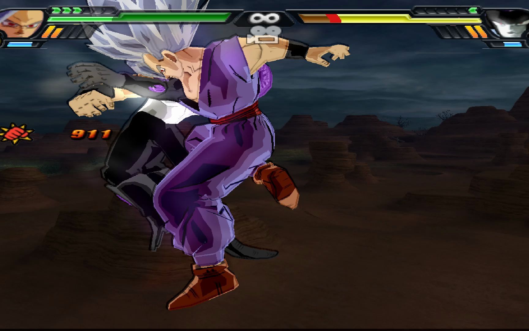 龙珠电光火石3野兽悟饭vs黑金弗利萨_单机游戏热门视频