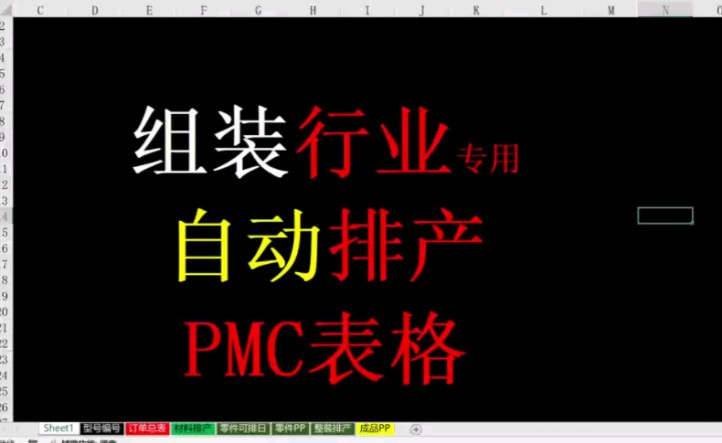 组织行业 自动排产 PMC表格 成本利润我的EXCEL表格 牛X多了用EXCEL表格哔哩哔哩bilibili