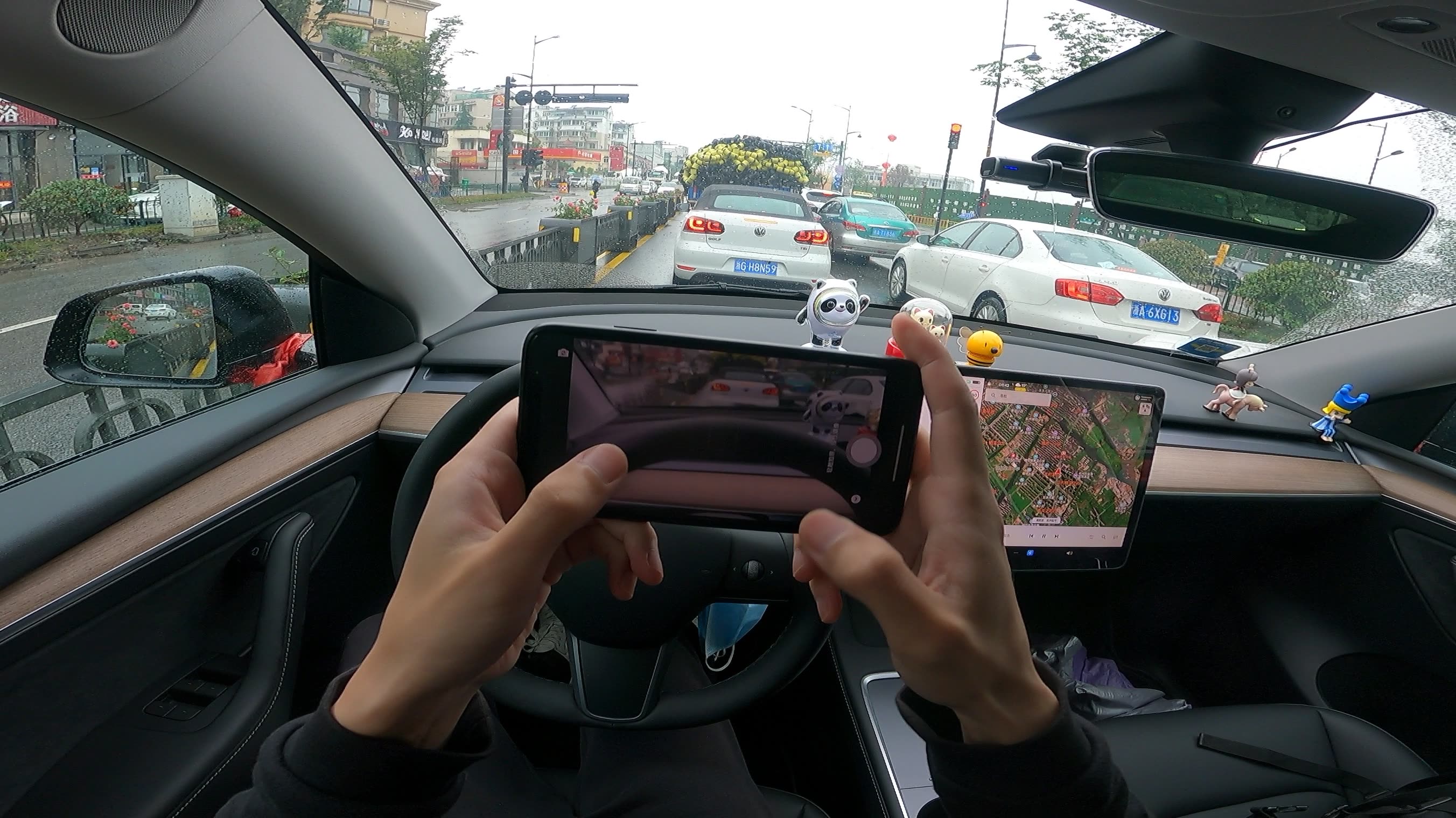 2022.5.20 (熟悉的下雨天)特斯拉model y第一视角带你日常溜车