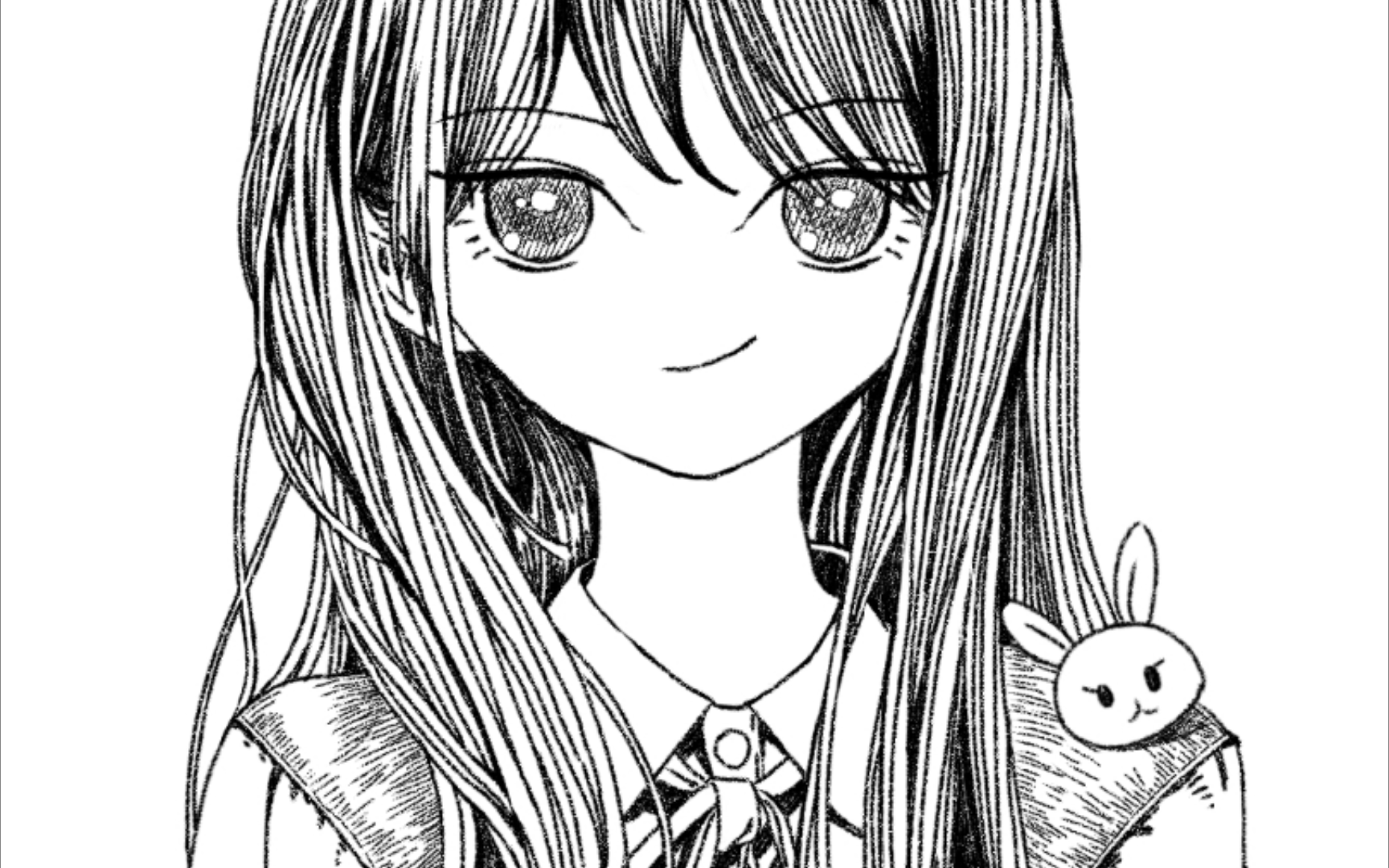 纯线稿头像|原创人设|小水晶|草稿