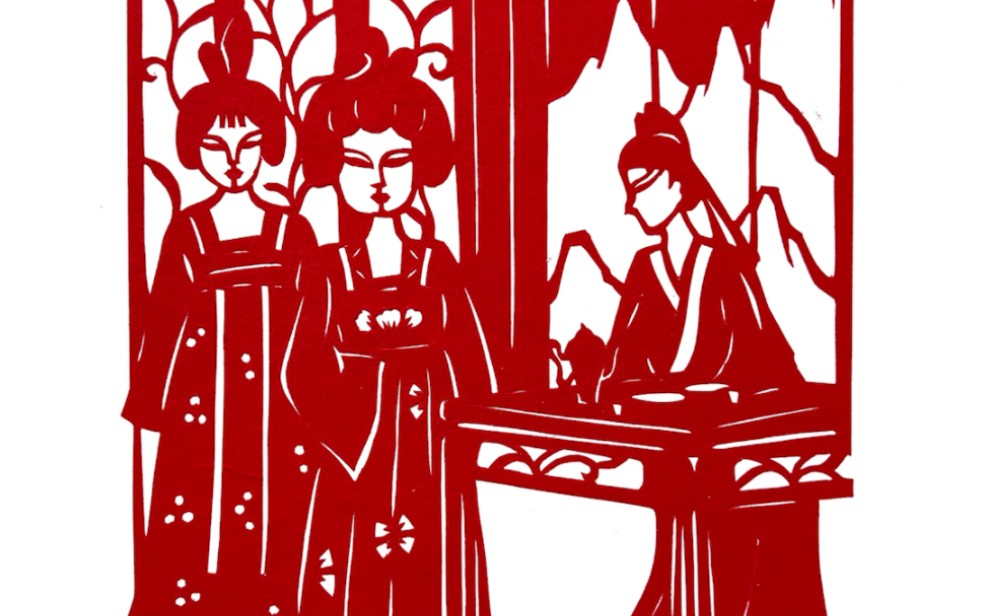 西厢记故事剪纸之崔母反悔