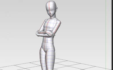 绘画自己练习sai过程中使用的人体模型摆拍poes透视角度软件还挺方便