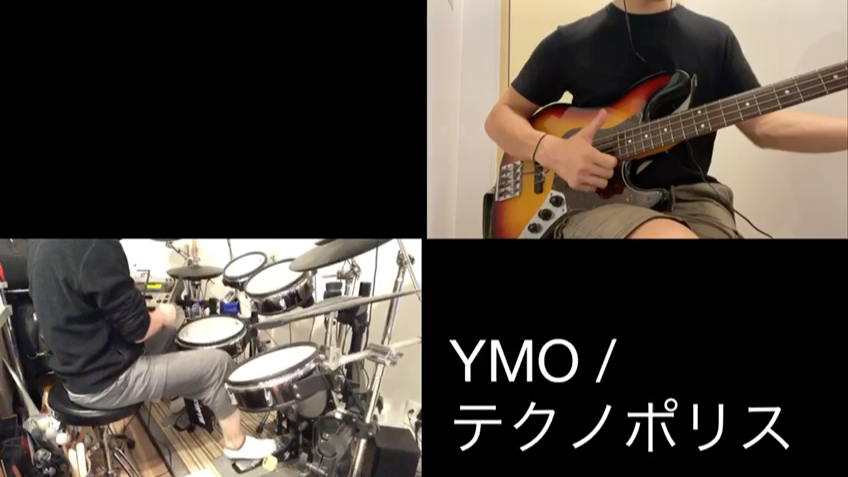 [图]『Technopolis(テクノポリス)』-YMO 【Bass＆Drum Cover ｜ベース＆ドラムカバー】