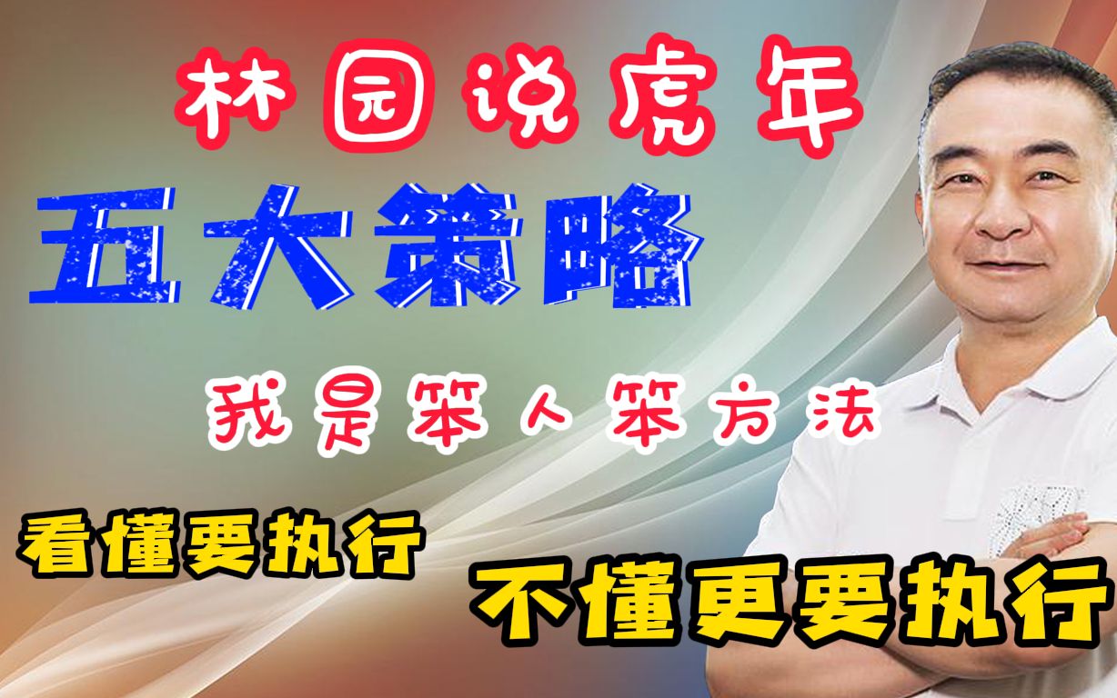 林园说虎年:我是笨人笨方法,五大策略,看懂要执行,不懂更要执行哔哩哔哩bilibili