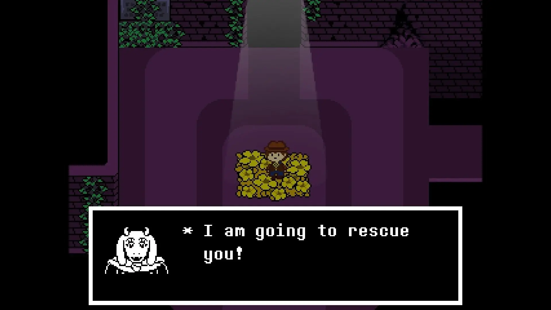 【Undertale Yellow】当你真的等着羊妈救你上去（彩蛋）_游戏热门视频