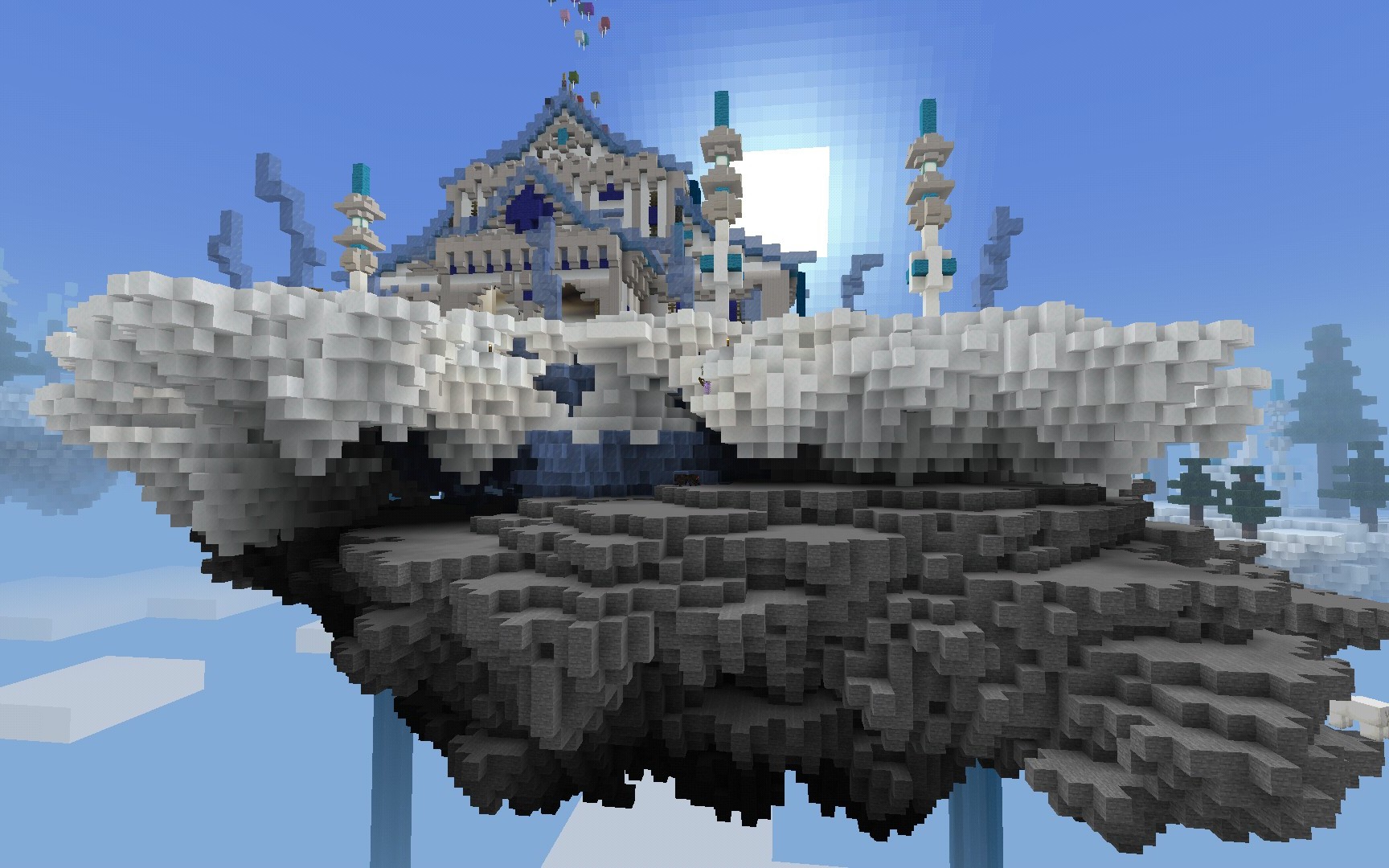 【暮天倚】我的世界空岛生存第三期 最大的雪地空岛