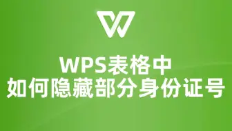 让你的WPS表格更私密！教你隐藏部分身份证号的方法！