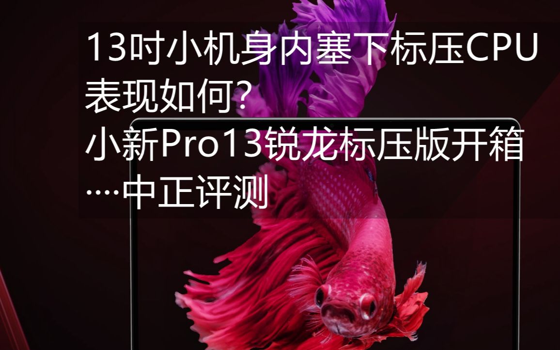 中正评测:13吋小机身内塞下标压CPU,表现如何?小新Pro13锐龙标压版开箱哔哩哔哩bilibili