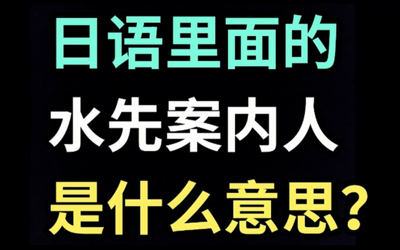 日语里的“水先案内人”是什么意思?【每天一个生草日语】哔哩哔哩bilibili